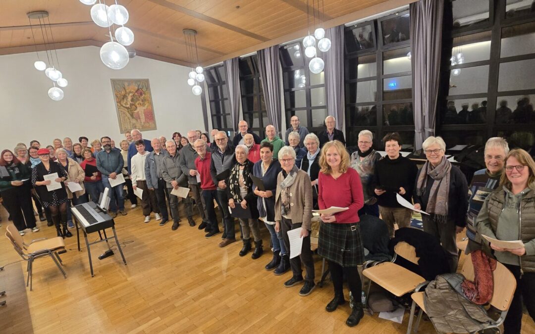 Projektchor übt für die Messe am 2. Weihnachtstag