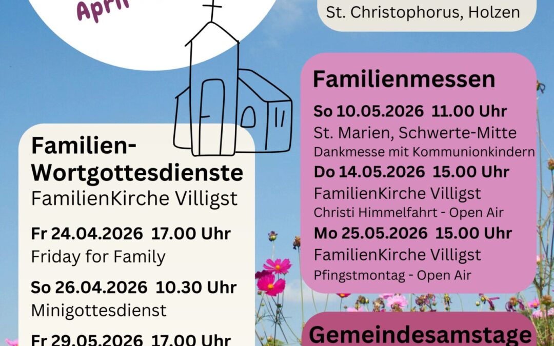 Familiengottesdienste April bis Juni 2026