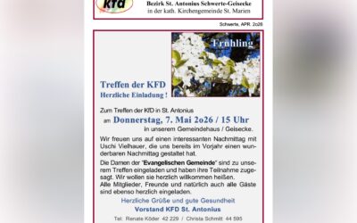 kfd St. Antonius lädt zum ökumenischen Nachmittag